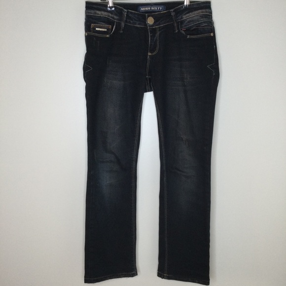 MISS SIXTY Jeans Dark Wash Size 29 Cropped Ankle Hemmed - Picture 11 of 11